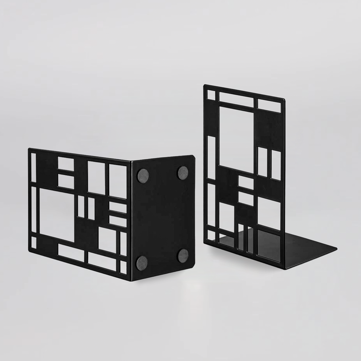 A89Q Metal Bookends Heavy Duty Book Ends for Office Desk Book Shelf Holder Home Bookend Supports