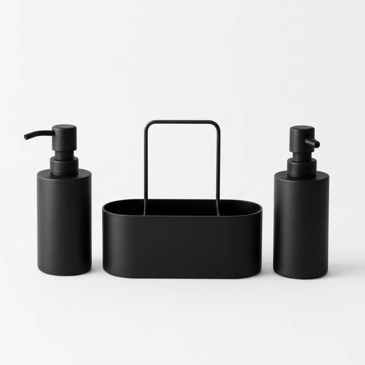 3-in-1 Kitchen Soap Dispenser with Sponge Holder And Brush - Liquid Hand Soap Dispenser for Home Countertop Hotel - ABS Material