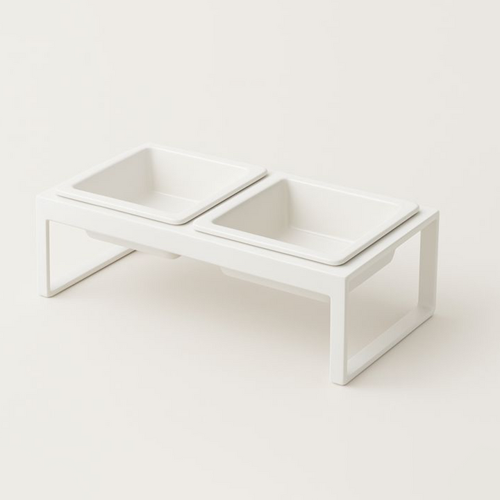 Cat plate double bowl cat pet supplies