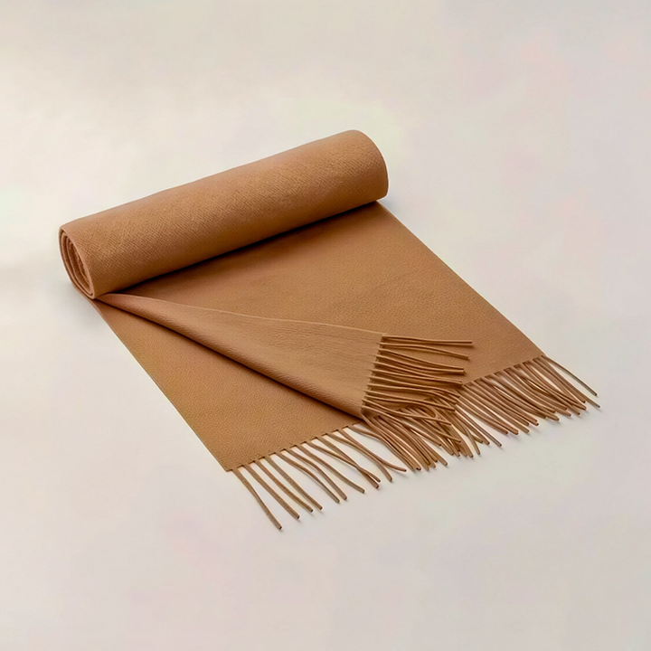 Ladies 100% Pure Wool Scarf Versatile Simple Design Warm Solid Color Shawl for Autumn Winter Commute