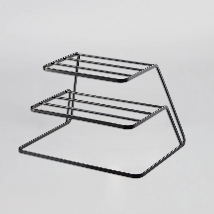 1PC Iron Three-Tier Kitchen Dish Rack Storage Organizer for Plate Tableware Drain Cabinet Layered Shelf