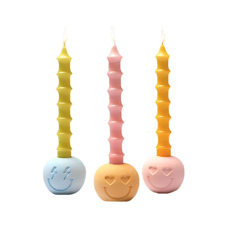 Twisted Spiral Taper Candle Mold Silicone Non-Stick Flexible DIY Aromatic Handmade Candle Making Supplies Room Decor