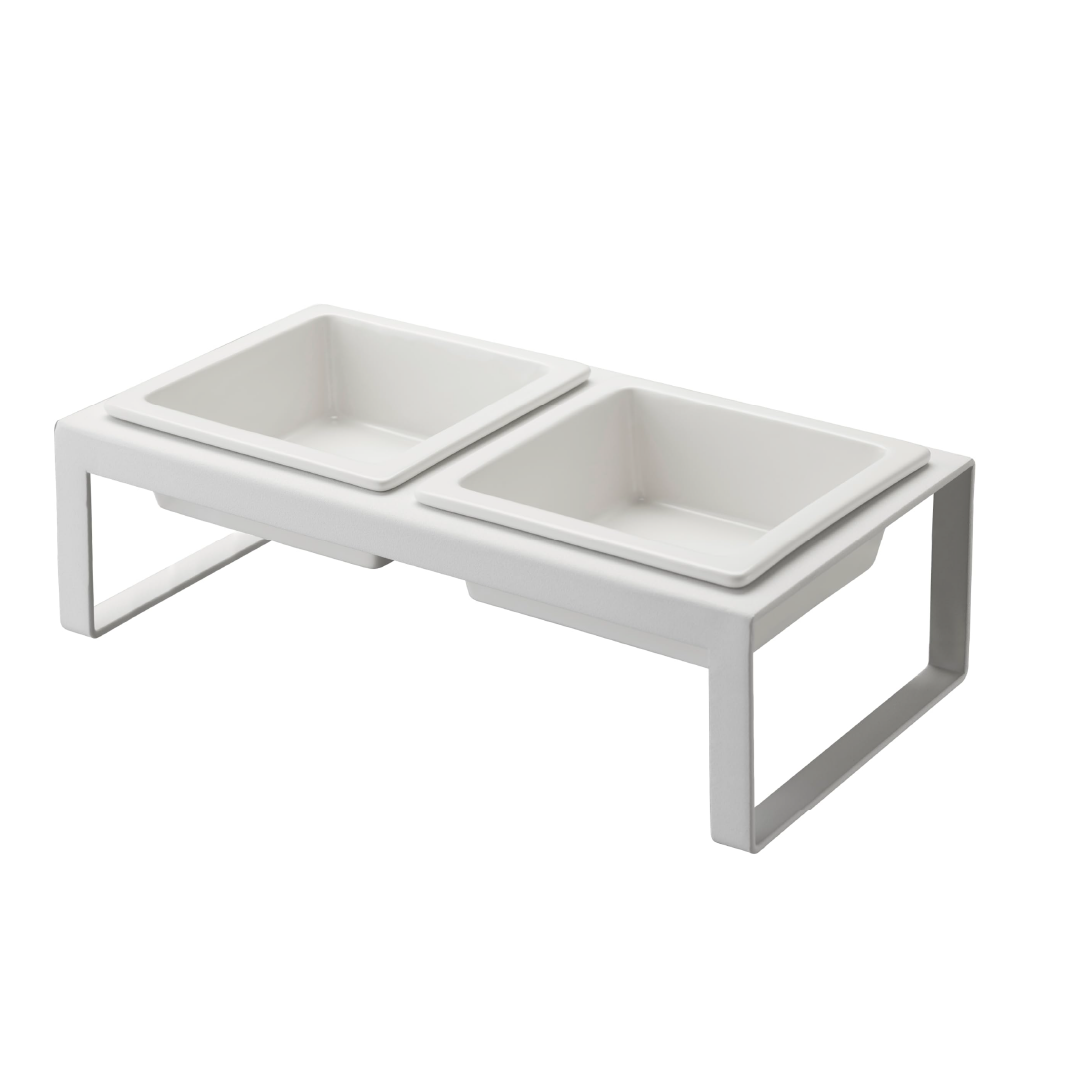 Cat plate double bowl cat pet supplies