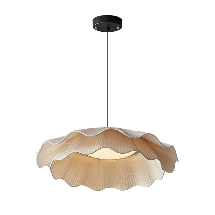 Arwen LED Wave Pendant Lamp White round Modern Nordic Design for Dining Room Study Bedroom Simple Artistic Wabi Sabi Style