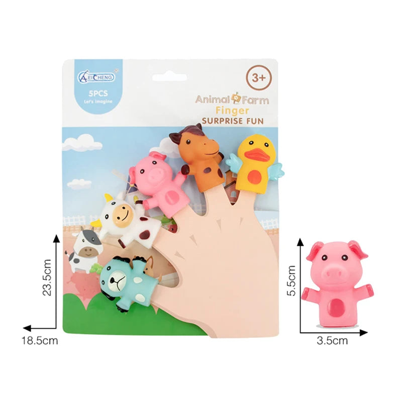 5PCS Animal Finger Puppets – Fun Storytelling Toys for Kids