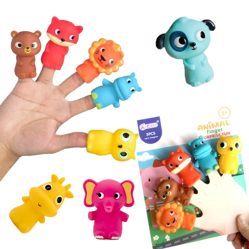 5PCS Animal Finger Puppets – Fun Storytelling Toys for Kids