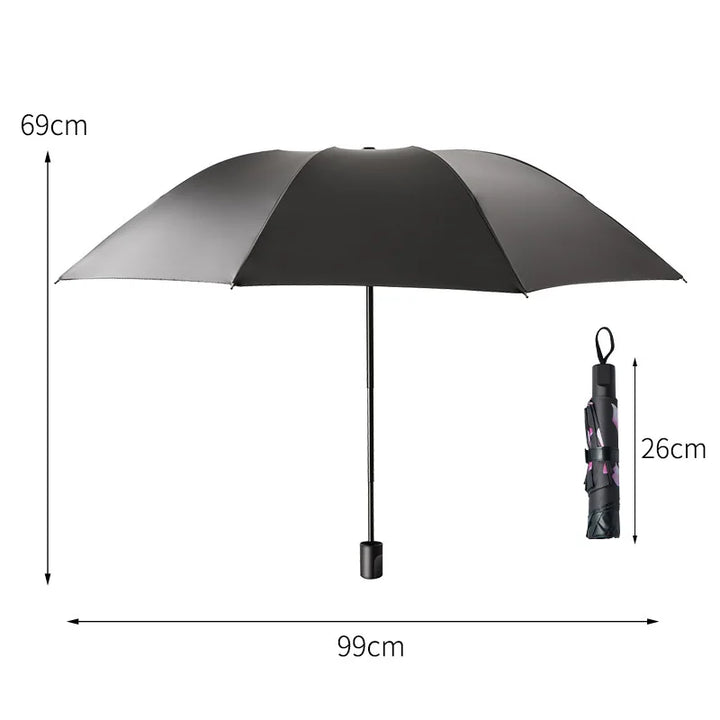 Blue Sky Umbrella – Anti-UV Folding Parasol with Cloud Print for Men & Women
