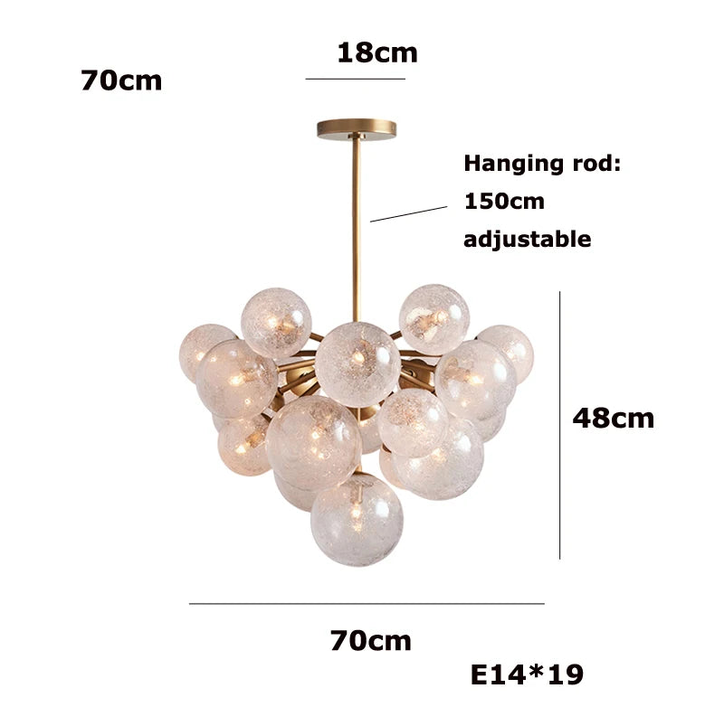 2025 New Trend Home Decoration Glass Bubble Series Chandelier Lighting Lustre Para Sala Estar For Living Room Dinning Room