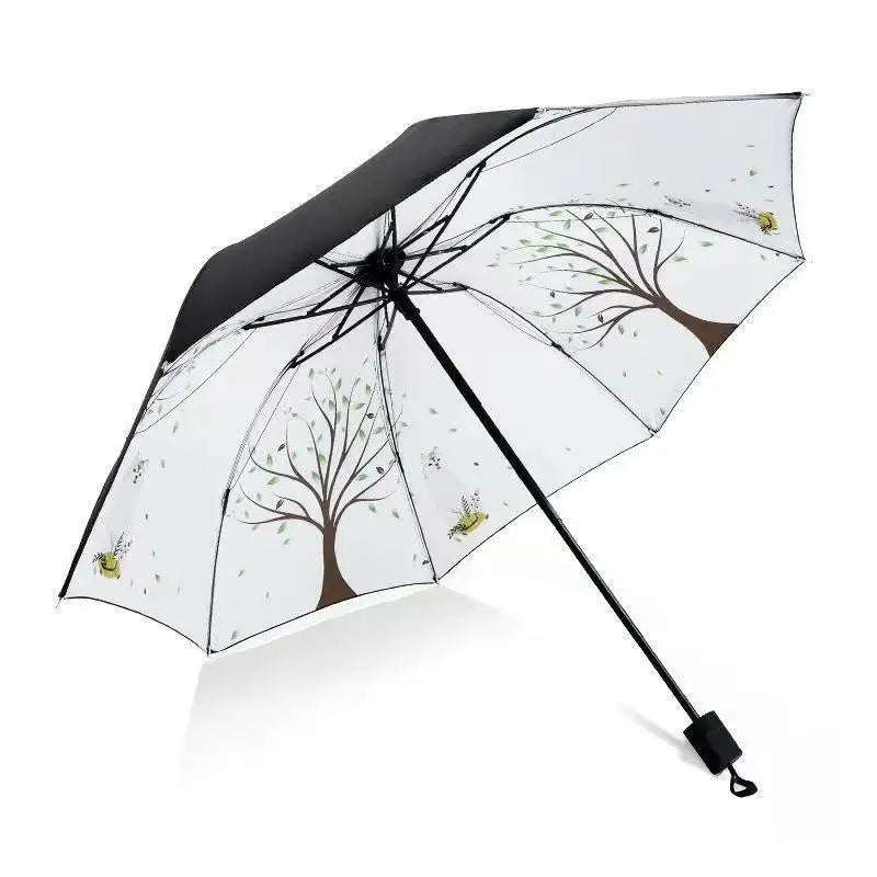 Blue Sky Umbrella – Anti-UV Folding Parasol with Cloud Print for Men & Women