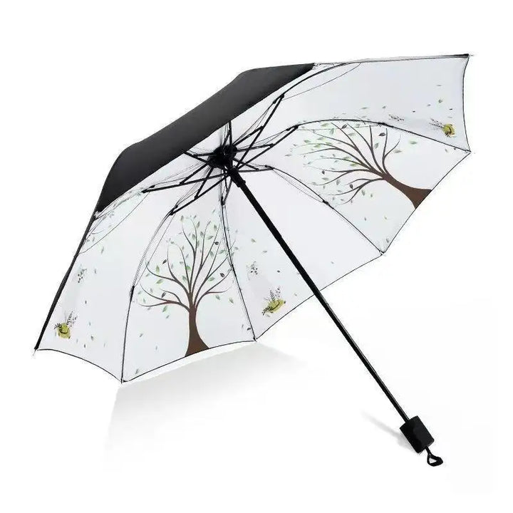 Blue Sky Umbrella – Anti-UV Folding Parasol with Cloud Print for Men & Women