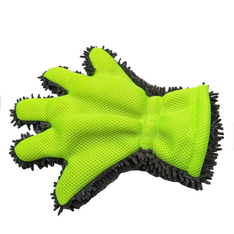 Microfiber Chenille Car Wash Gloves Scratch-Free Double-Sided Coral Velvet Sponge for Auto Cleaning Detailing Tool