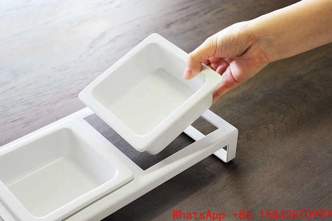 Cat plate double bowl cat pet supplies