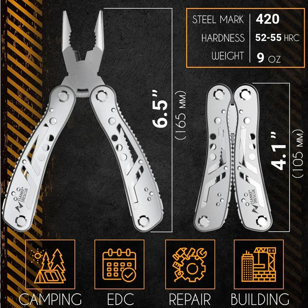 24-in-1 Multifunctional Universal Diagonal Pliers for Electricians Anti-Slip Durable Wire Cutters Professional Repair Tools