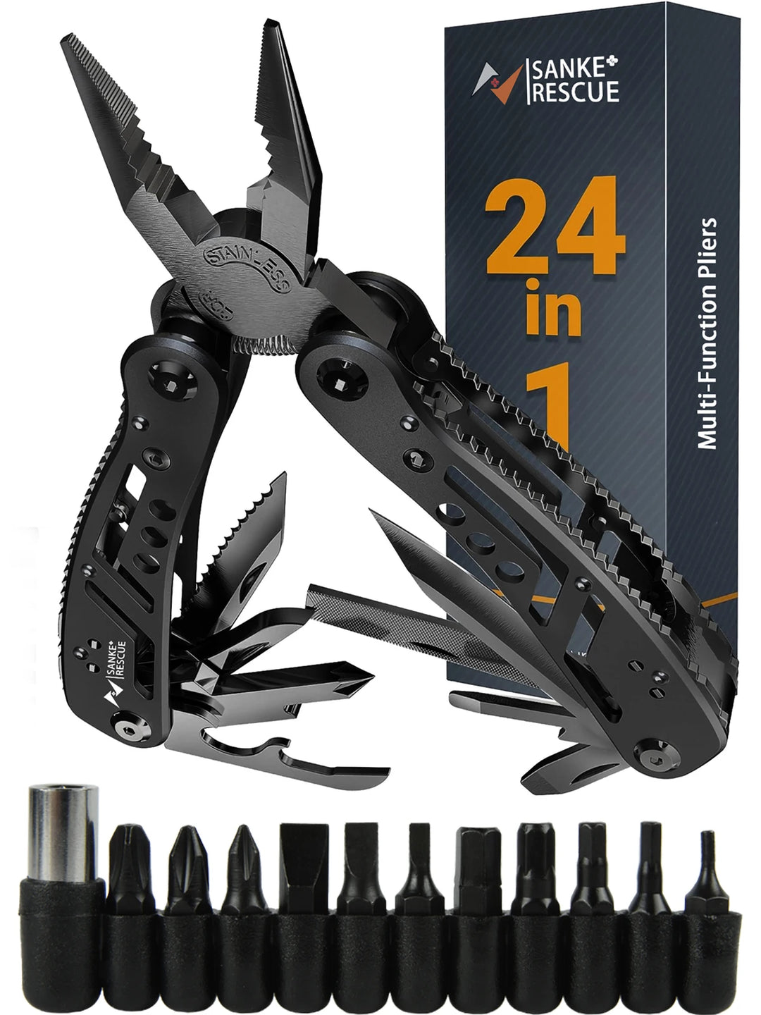 24-in-1 Multifunctional Universal Diagonal Pliers for Electricians Anti-Slip Durable Wire Cutters Professional Repair Tools