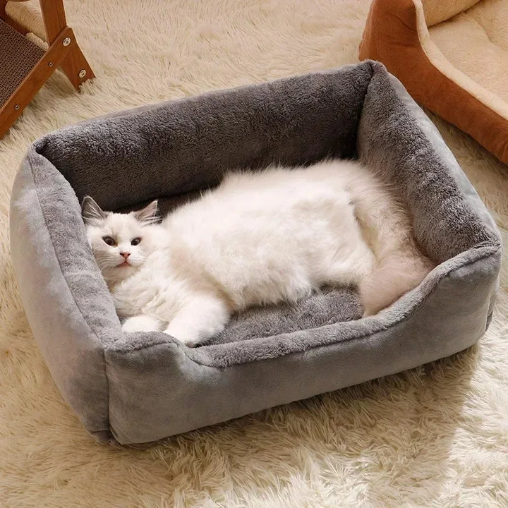 Cozy Pet Bed – Cushioned Basket for Cats & Small Dogs