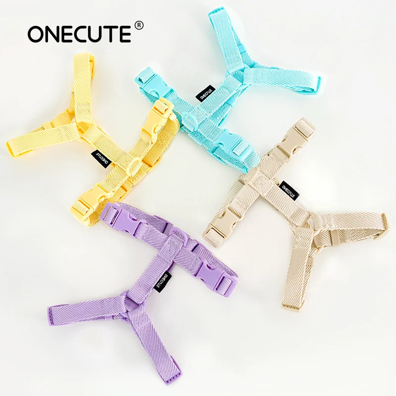 Adjustable Pet Harness Set – Reflective Macaron Style for Small Dogs & Cats