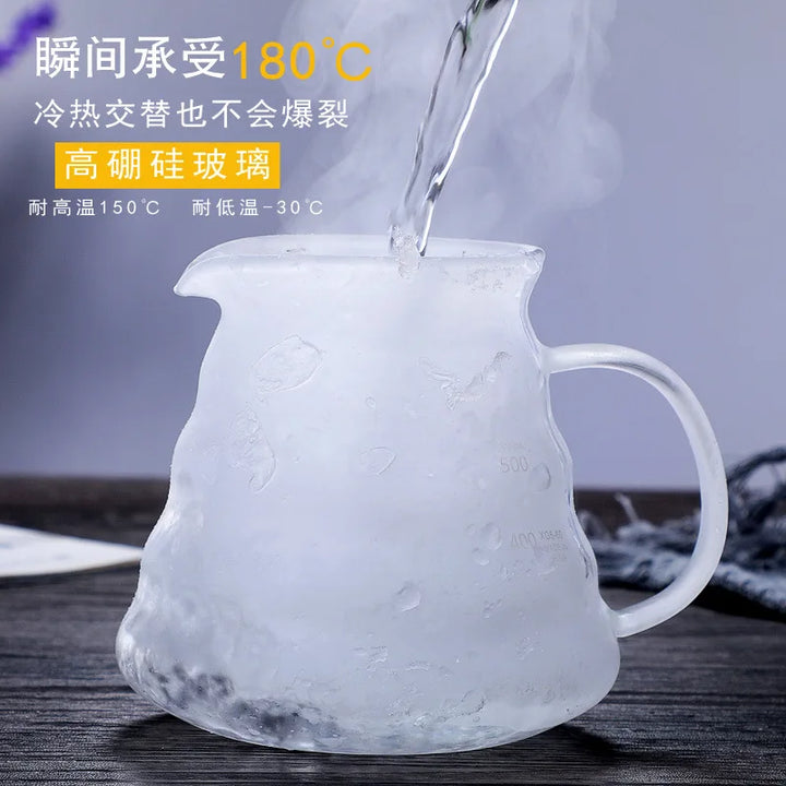 Heat Resistant Clear Glass Coffee Pot 360/600/800ml with Lid Pour over Espresso Maker Sharing Kettle Espresso Maker Accessories