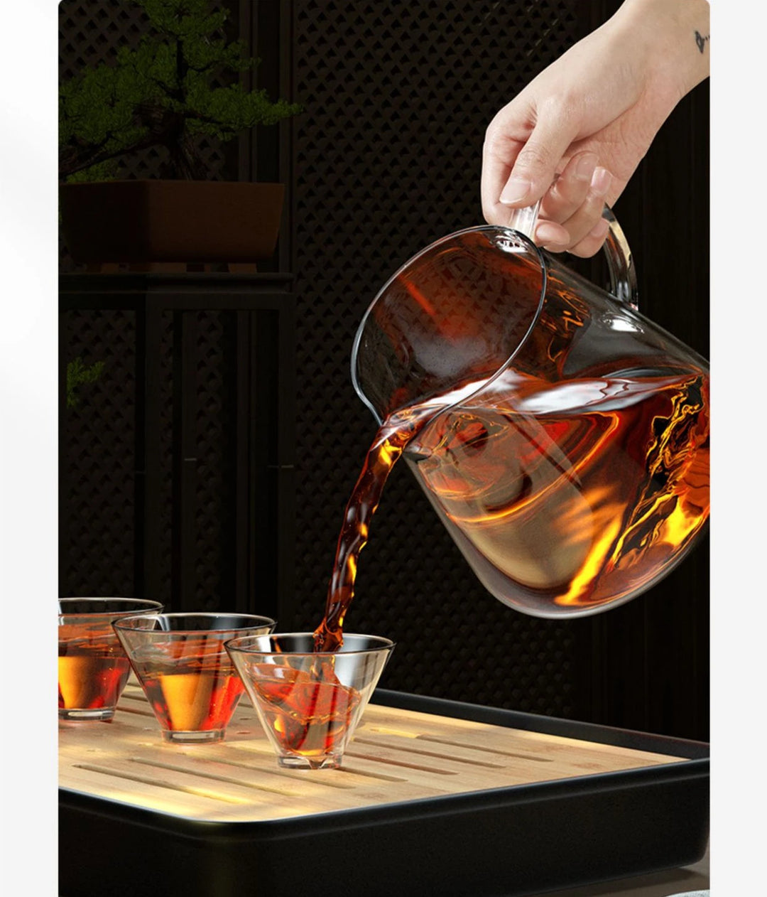 Heat Resistant Glass Teapot 401-500ml with Stainless Steel Tea Strainer Infuser Kung Fu Tea Set for Puer Oolong Flower Kettle