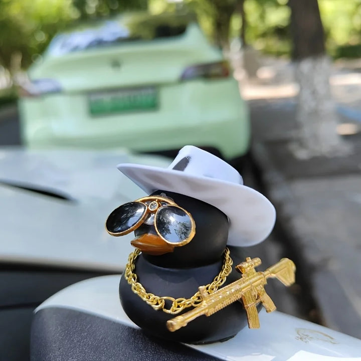 Black Duck Cowboy Hat – Fun Car Mirror Decoration