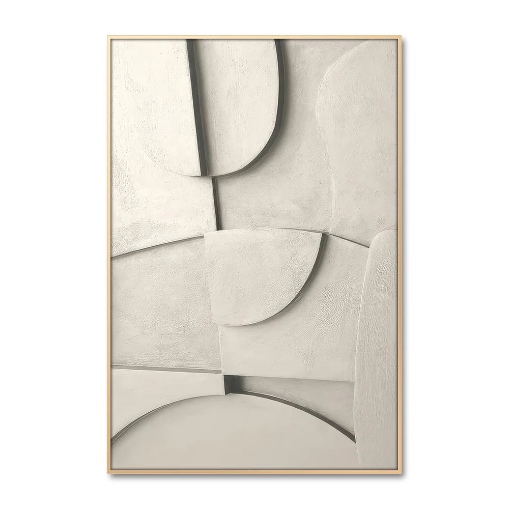 Abstract 2D Flat Poster Black Grey White Canvas Print Wall Art Modern Stone Effect Decor Painting for Bedroom Living Room Office