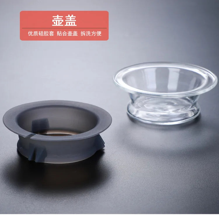 Heat Resistant Clear Glass Coffee Pot 360/600/800ml with Lid Pour over Espresso Maker Sharing Kettle Espresso Maker Accessories