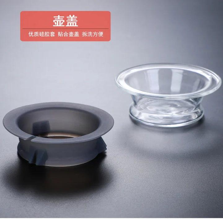 Heat Resistant Clear Glass Coffee Pot 360/600/800ml with Lid Pour over Espresso Maker Sharing Kettle Espresso Maker Accessories