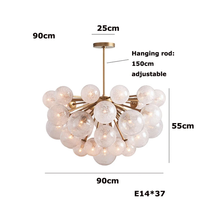 2025 New Trend Home Decoration Glass Bubble Series Chandelier Lighting Lustre Para Sala Estar For Living Room Dinning Room