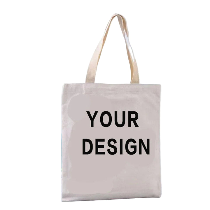 Custom Printed Logo Canvas Tote Bag Thickened 3D Linen Shopping Bag Eco-Friendly Wholesale Customizable Handbag