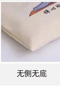 Custom Printed Logo Canvas Tote Bag Thickened 3D Linen Shopping Bag Eco-Friendly Wholesale Customizable Handbag