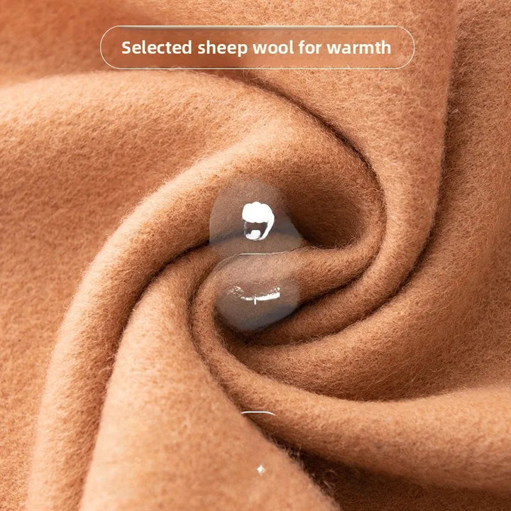 Ladies 100% Pure Wool Scarf Versatile Simple Design Warm Solid Color Shawl for Autumn Winter Commute