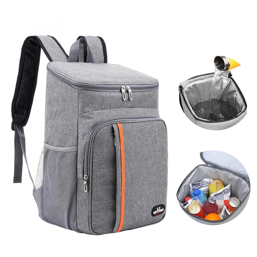 18L Portable Thermal Lunch Bag Waterproof Insulated Food Box Durable Oxford Cloth Cooler Ice Case for Camping And Picnics