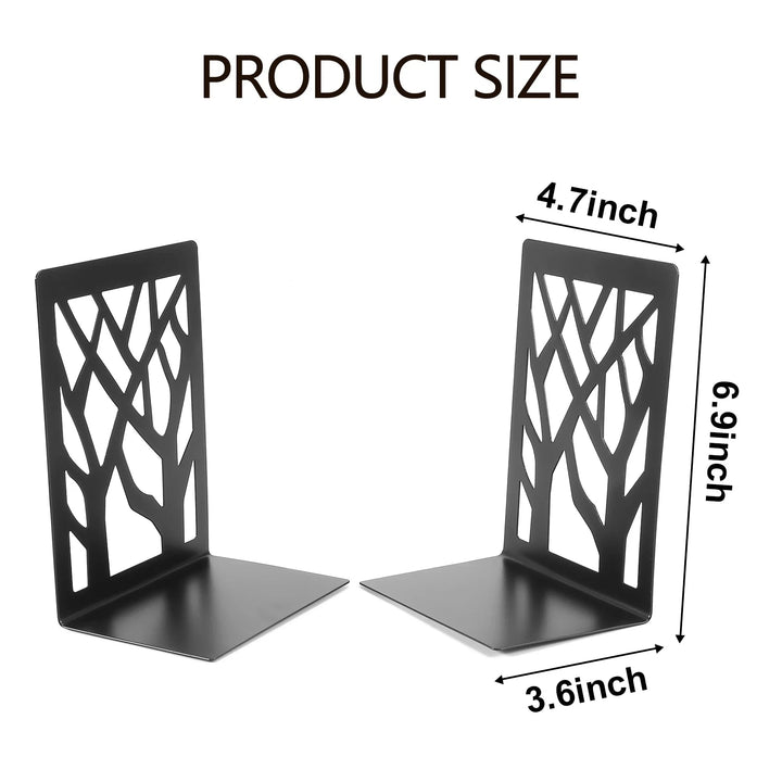 A89Q Metal Bookends Heavy Duty Book Ends for Office Desk Book Shelf Holder Home Bookend Supports