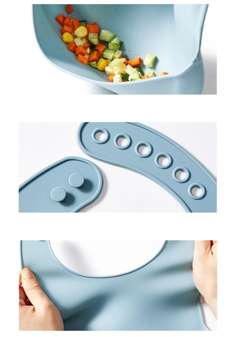 Babylätzchen aus weichem Silikon - BPA-frei & wasserfest