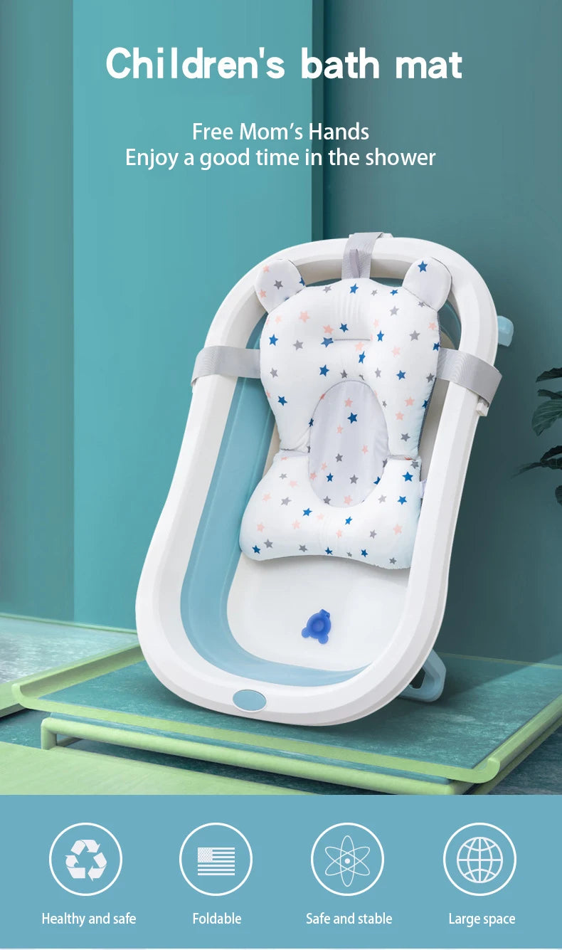 Baby Bath Support Pad – Foldable, Floating & Adjustable Cushion for Newborns