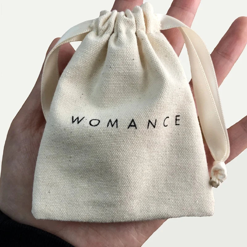 Custom Canvas Drawstring Bag – Organic Cotton Pouch for Jewelry & Gifts