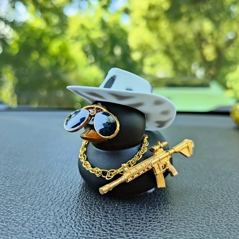 Black Duck Cowboy Hat – Fun Car Mirror Decoration