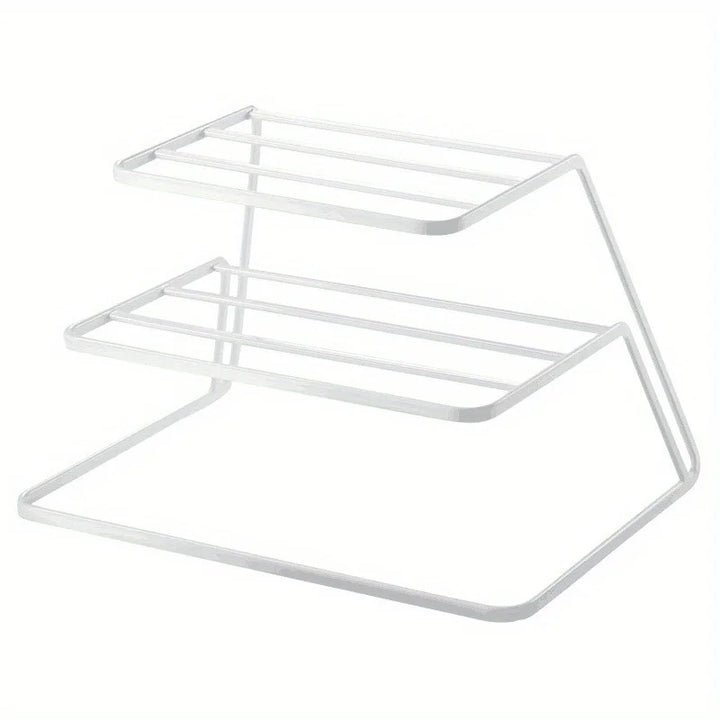 1PC Iron Three-Tier Kitchen Dish Rack Storage Organizer for Plate Tableware Drain Cabinet Layered Shelf