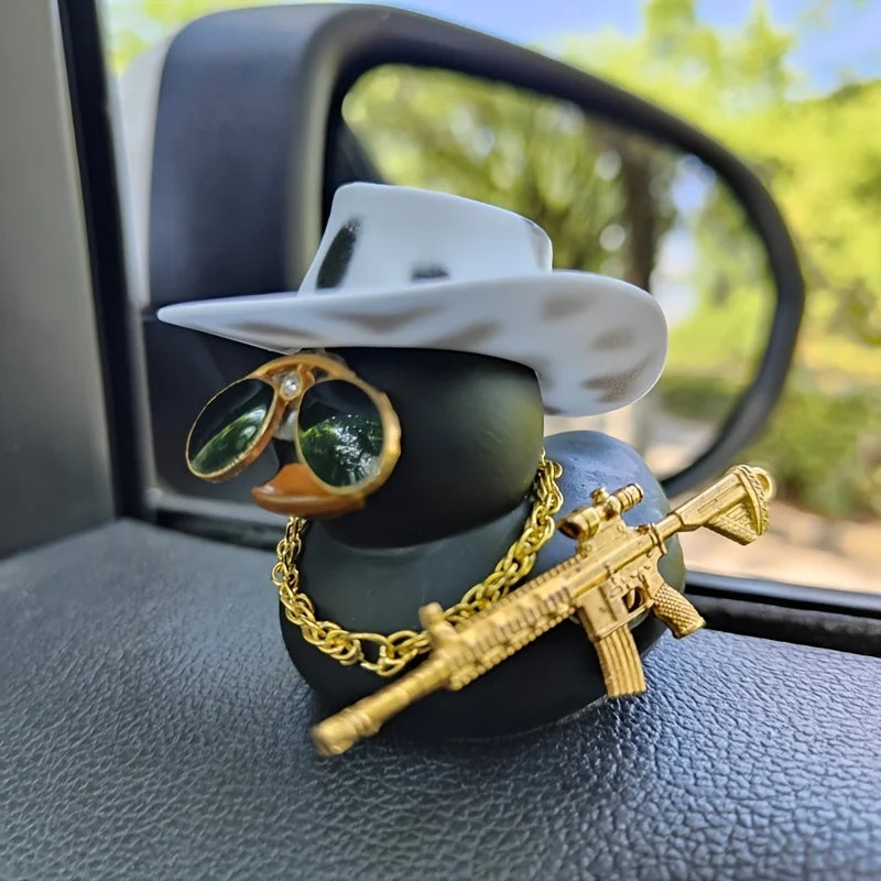 Black Duck Cowboy Hat – Fun Car Mirror Decoration