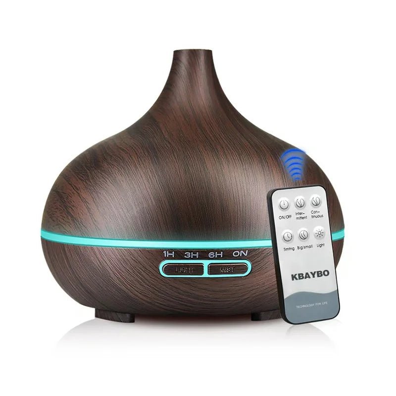 Aromadifuser im Holzdesign - mit LED-Licht & Fernbedienung