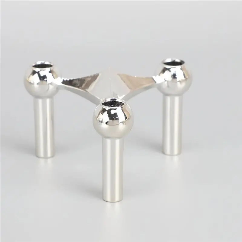Nordic silver metal candle holder