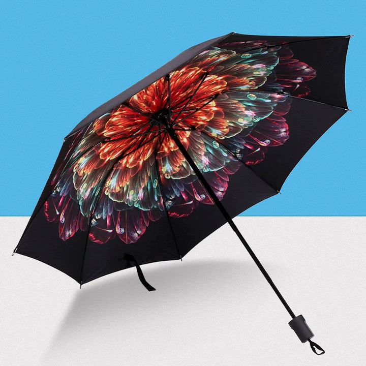 Blue Sky Umbrella – Anti-UV Folding Parasol with Cloud Print for Men & Women