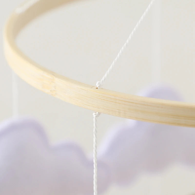 Cartoon Bear Crib Mobile – Soft Felt Music Bell for Newborns