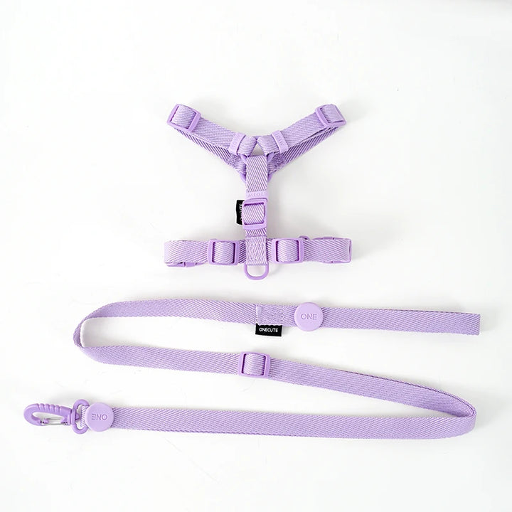 Adjustable Pet Harness Set – Reflective Macaron Style for Small Dogs & Cats
