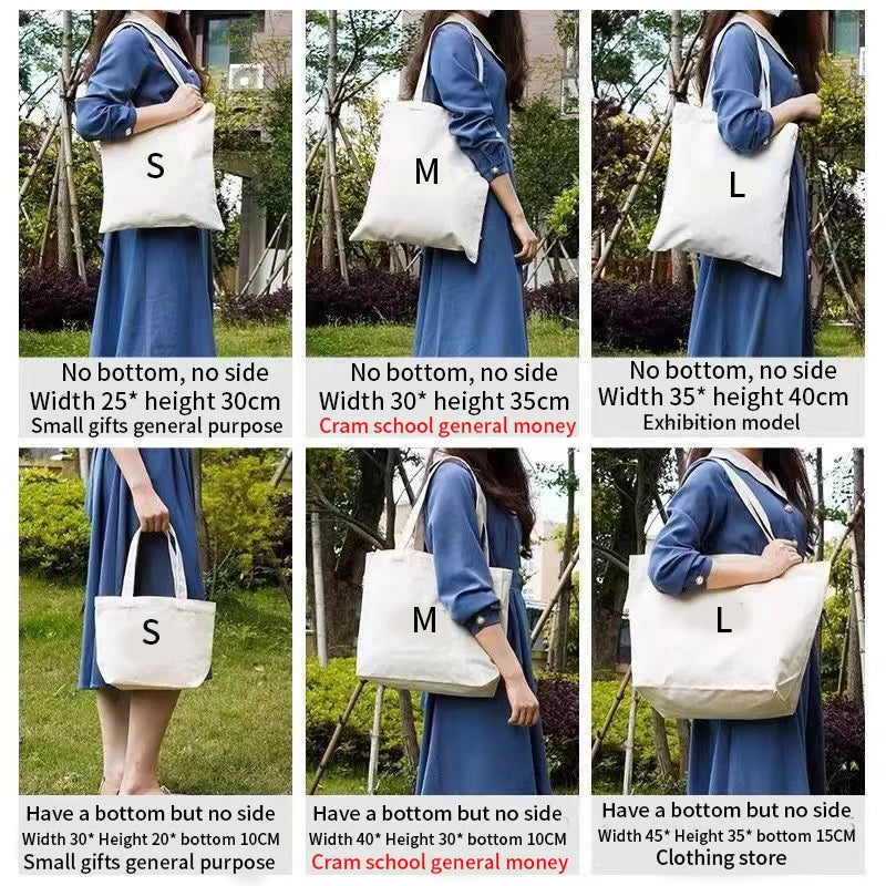 Custom Printed Logo Canvas Tote Bag Thickened 3D Linen Shopping Bag Eco-Friendly Wholesale Customizable Handbag