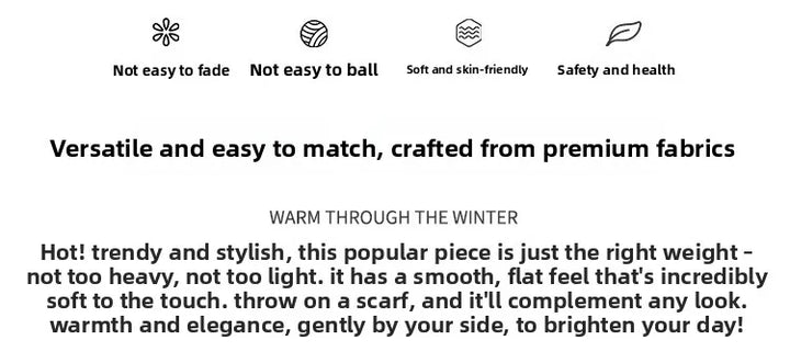 Ladies 100% Pure Wool Scarf Versatile Simple Design Warm Solid Color Shawl for Autumn Winter Commute