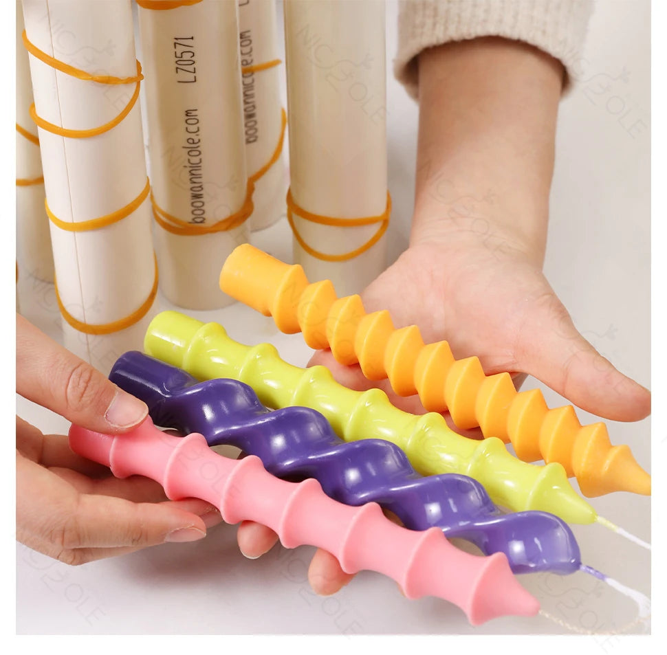 Twisted Spiral Taper Candle Mold Silicone Non-Stick Flexible DIY Aromatic Handmade Candle Making Supplies Room Decor