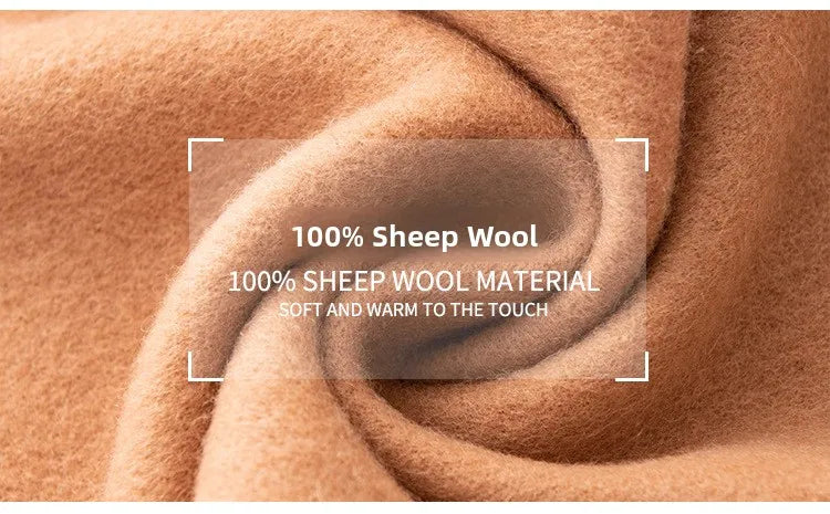 Ladies 100% Pure Wool Scarf Versatile Simple Design Warm Solid Color Shawl for Autumn Winter Commute