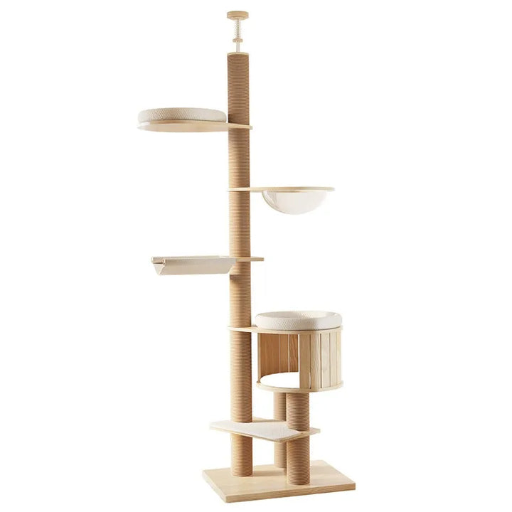 YXT Cat Tree – Floor-to-Ceiling Tower with Nest & Perch