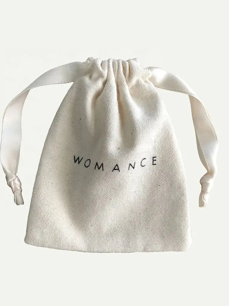 Custom Canvas Drawstring Bag – Organic Cotton Pouch for Jewelry & Gifts