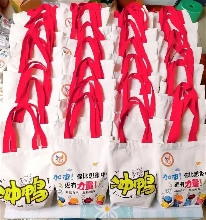 Custom Printed Logo Canvas Tote Bag Thickened 3D Linen Shopping Bag Eco-Friendly Wholesale Customizable Handbag